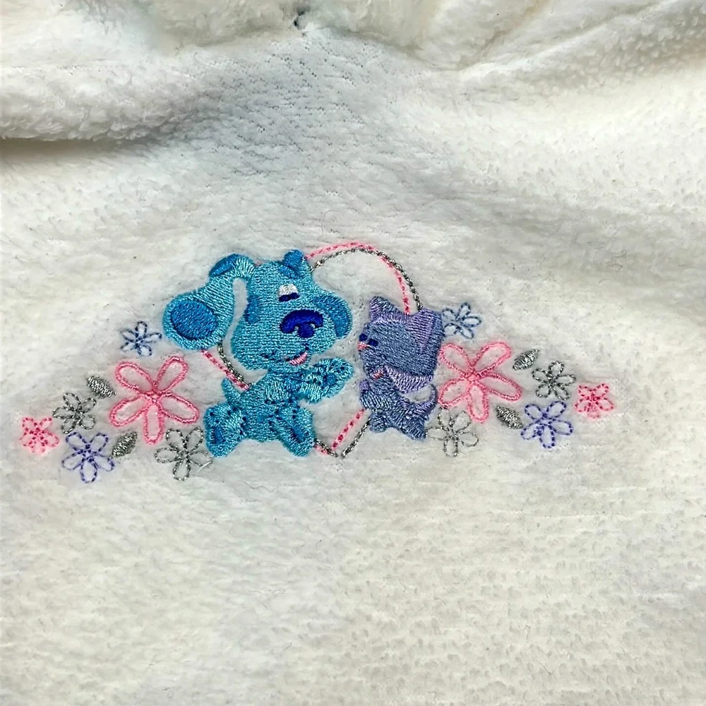 Blue’s Clues Vintage White Hooded Fleece Pullover - Picture 3 of 6